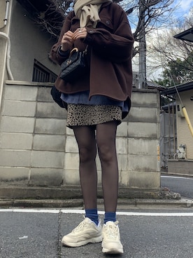 「FILA（フィラ）のアイテム（シューズ）」を使った、ゆーかっちさん（レディース・172cm）の冬コーディネート
