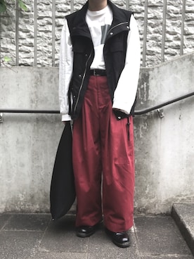 「stein」｜「アイテム（ブルゾン）」を使った、Syuさん（メンズ・174cm）の春コーディネート