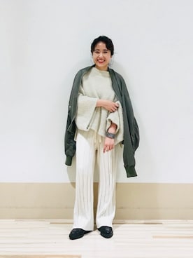 「KBF（ケイビーエフ）のアイテム（ブルゾン）」を使った、IMOKOさん（レディース・148cm）の秋コーディネート