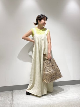「ボタニカル」｜「アイテム（サロペット/オーバーオール）」を使った、IMOKOさん（レディース・148cm）の春コーディネート