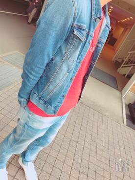 「JUNRED（ジュンレッド）のアイテム（デニムジャケット）」を使った、きゅーじさん（メンズ・177cm）の冬コーディネート