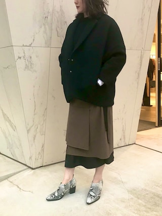 ELENDEEK（エレンディーク）の「フォルムミドルコート（ステンカラー