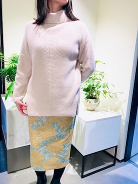 「ローゲージニット」｜ELENDEEK STAFFさん（レディース・162cm）の冬コーディネート