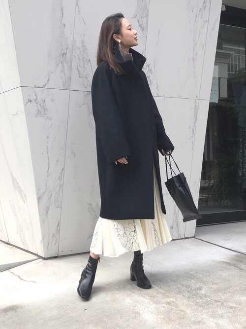 ELENDEEK（エレンディーク）の「スタンドカラーミドルコート（ステン