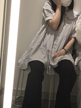 「韓国好きな人と繋がりたい」｜「アイテム（シャツワンピース）」を使った、こちさん（レディース・163cm）の夏コーディネート