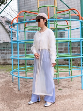 「FREE'S MART（フリーズマート）のアイテム（ハンチング/ベレー帽）」を使った、Yossyさん（レディース・160cm）の夏コーディネート