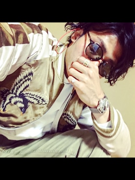 「Varde77（バルデセブンティセブン）のアイテム（アクセサリー）」を使った、Junichiさん（メンズ・173cm）の春コーディネート