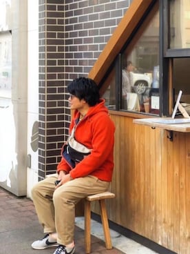 「MIGHTY-MAC（マイティーマック）のアイテム（ジャケット/アウター）」を使った、Junichiさん（メンズ・173cm）の冬コーディネート