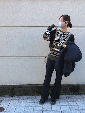 「Rodeo Crowns（ロデオクラウンズ）のアイテム（ダウンジャケット/コート）」を使った、shihoさん（レディース・164cm）の秋コーディネート
