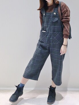 「アイテム（その他トップス、ブラウン系）」を使った、Zonaさん（レディース・158cm）の冬コーディネート