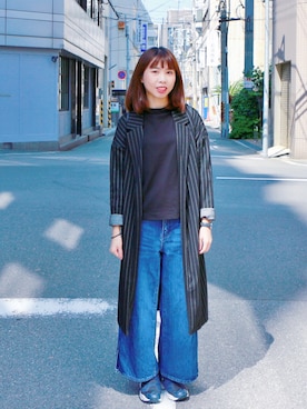 「PULL&BEAR（プルアンドベア）のアイテム（テーラードジャケット）」を使った、Zonaさん（レディース・158cm）の春コーディネート