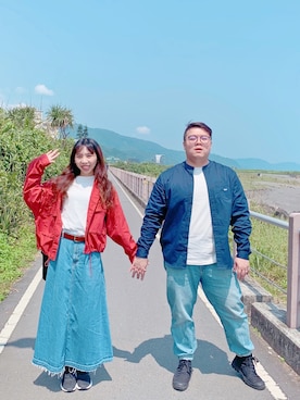 「Taiwan」｜「アイテム（その他アウター）」を使った、Zonaさん（レディース・158cm）の春コーディネート