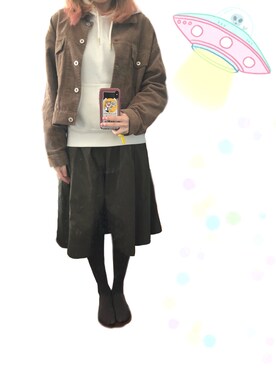 「Frame（フレーム）のアイテム」を使った、框框さん（レディース・162cm）の春コーディネート