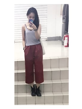 「Kenneth Cole（ケネスコール）のアイテム」を使った、Shuang さん（レディース・168cm）の春コーディネート