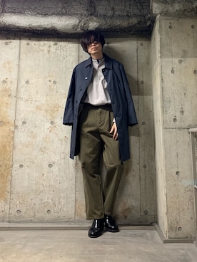 「URBAN RESEARCH（アーバンリサーチ）のアイテム（ステンカラーコート）」を使った、STORE   東京ベイ　本田翼さん（メンズ・178cm）の春コーディネート