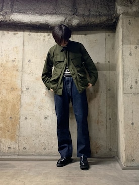 「URBAN RESEARCH Sonny Label（アーバンリサーチサニーレーベル）のアイテム（ミリタリージャケット）」を使った、STORE   東京ベイ　本田翼さん（メンズ・178cm）の春コーディネート