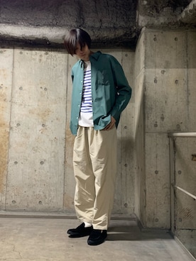 「THOMAS MASON（トーマス メイソン）のアイテム」を使った、STORE   東京ベイ　本田翼さん（メンズ・178cm）の春コーディネート