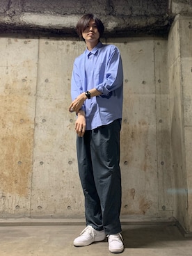 「THOMAS MASON（トーマス メイソン）のアイテム」を使った、STORE   東京ベイ　本田翼さん（メンズ・178cm）の春コーディネート