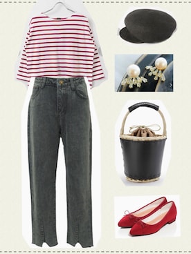 「trim（トリム）のアイテム（アクセサリー）」を使った、m.t.✳︎さん（レディース・158cm）の春コーディネート