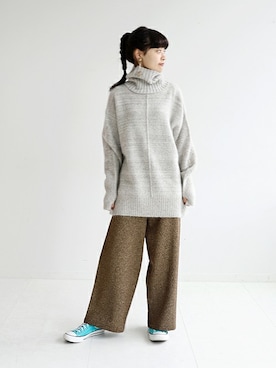 「SLOBE citron.（スローブシトロン）のアイテム」を使った、chihoさん（レディース・161cm）の冬コーディネート