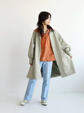 「SLOBE citron.（スローブシトロン）のアイテム（ジャケット/アウター）」を使った、chihoさん（レディース・161cm）の冬コーディネート