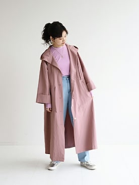 「SLOBE citron.（スローブシトロン）のアイテム（ジャケット/アウター）」を使った、chihoさん（レディース・161cm）の春コーディネート