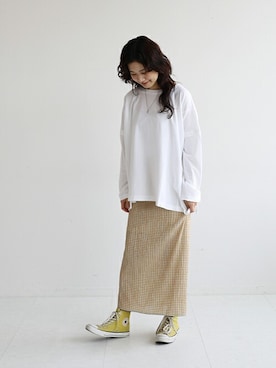 「SLOBE citron.（スローブシトロン）のアイテム」を使った、chihoさん（レディース・161cm）の春コーディネート