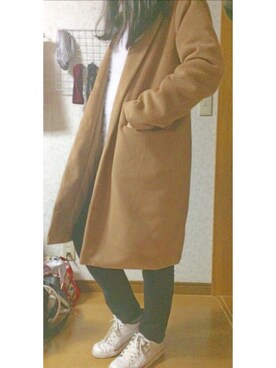 「RETRO GIRL（レトロガール）のアイテム（ダウンジャケット/コート）」を使った、なつめさん（レディース・161cm）の冬コーディネート