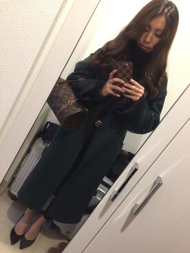 「MOUSSY（マウジー）のアイテム（ノーカラージャケット）」を使った、Sさん（レディース・151cm）の冬コーディネート