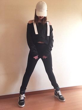 「BODY WILD（ボディーワイルド）のアイテム（トップス）」を使った、HARUKA*さん（レディース・160cm）の春コーディネート