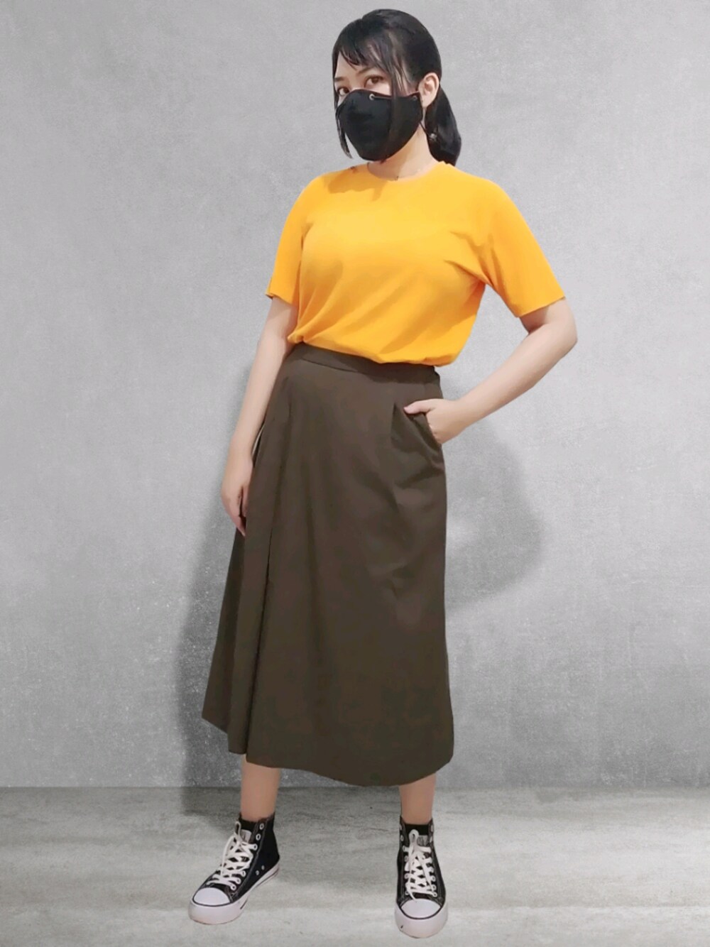 「UNIQLO、KAPPA、オトナカジュアル、カジュアル、ゆるコーデ、大人コーデ、低身長コーデ、春カラー」｜「UNIQLOのアイテム（その他パンツ、その他）」を使った、avitandayuさん（レディース・163cm）の冬コーディネートの1枚目の写真