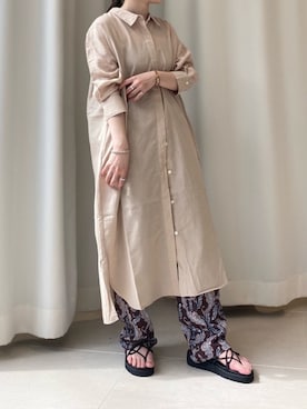 「KBF+（ケービーエフプラス）のアイテム（パンツ）」を使った、みかさん（レディース・149cm）の春コーディネート