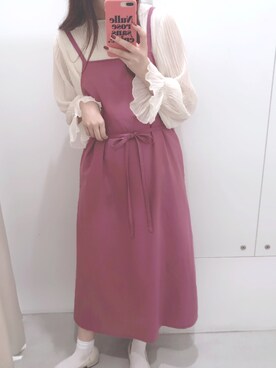 ジャンパースカート ピンク系 を使った 秋服 の人気ファッションコーディネート Wear