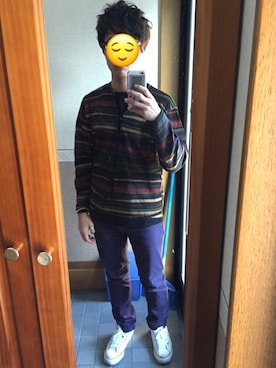 「CONVERSE（コンバース）のconverse（コンバース） ALL STAR OX（オールスターOX）（スニーカー）」を使った、しんどい(^^;さん（メンズ・169cm）の冬コーディネート