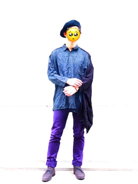 「チャイハネ（チャイハネ）のアイテム（シャツ/ブラウス）」を使った、しんどい(^^;さん（メンズ・169cm）の冬コーディネート