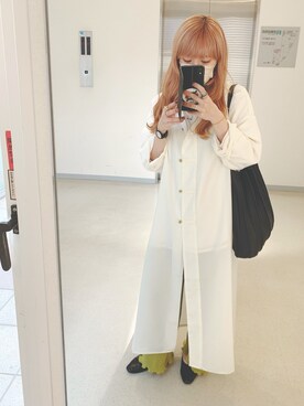 「アパレルスタッフ」｜「アイテム（シャツワンピース）」を使った、airlieさん（レディース・155cm）の春コーディネート