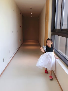 「MIKI HOUSE（ミキハウス）のアイテム（サンダル）」を使った、Ivyyyyさん（キッズ・104cm）の夏コーディネート