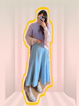 紫ニット のレディース人気ファッションコーディネート Wear