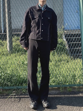 「SHINYAKOZUKA（シンヤコヅカ）のアイテム（ブルゾン）」を使った、eさん（メンズ・174cm）の春コーディネート