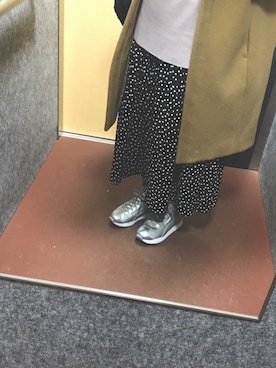 「PUMA（プーマ）のPUMA プーマ PUMA TURINO STACKED GLITTER プーマ チュリーノ スタックド グリッター 371944 03SILVER/SILVER（スニーカー、シルバー系）」を使った、なーさん（レディース・148cm）の春コーディネート