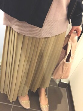 シフォンプリーツロングスカート（丈標準80～84cm）を使った人気 