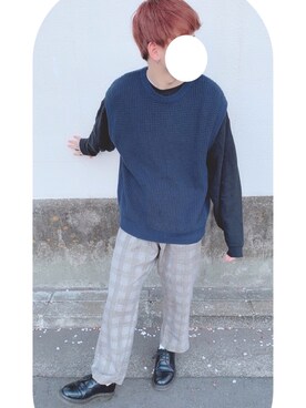 「平成最後のWEARISTAセンバツ」｜「アイテム（スウェット）」を使った、うーさん（メンズ・170cm）の春コーディネート
