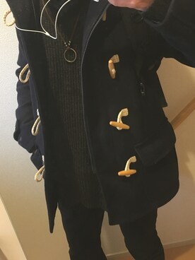 「Right-on（ライトオン）のアイテム（ダッフルコート）」を使った、ふーるまんさん（メンズ・172cm）の春コーディネート