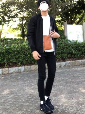 「リドム」｜「アイテム（ブルゾン）」を使った、makishiさん（メンズ・183cm）の秋コーディネート
