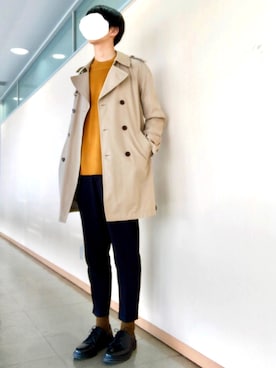 トレンチコートを使った Gu のメンズ人気ファッションコーディネート ユーザー その他ユーザー Wear