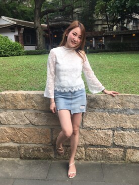 「Abercrombie&Fitch（アバークロンビーアンドフィッチ）のアイテム（スカート）」を使った、Pannie_hsuさん（レディース・162cm）の春コーディネート