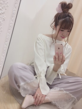 「one after another NICE CLAUP（ワンアフターアナザーナイスクラップ）のアイテム（パンプス）」を使った、かなみさん（レディース・156cm）の春コーディネート