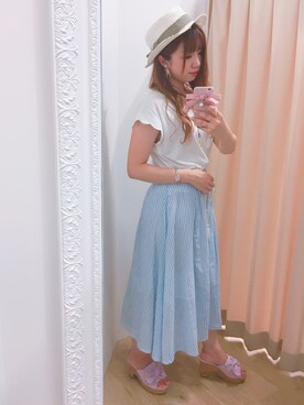 「夢展望（ユメテンボウ）のアイテム」を使った、かなみさん（レディース・156cm）の夏コーディネート