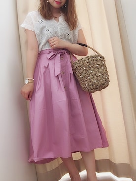 「ラベンダー」｜かなみさん（レディース・156cm）の春コーディネート