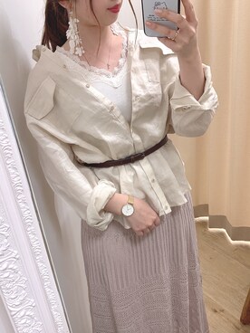 かなみさん（レディース・156cm）の春コーディネート